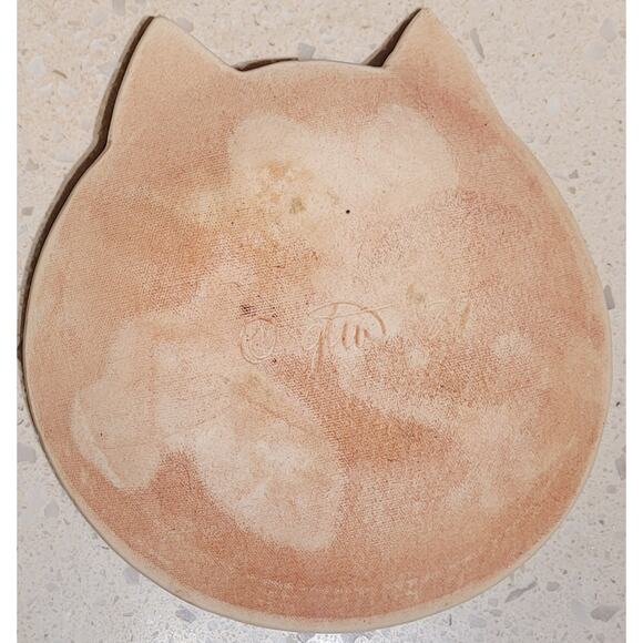 Handmade Ceramic Cat Spoon Rest Trinket Dish - Picture 2 of 2